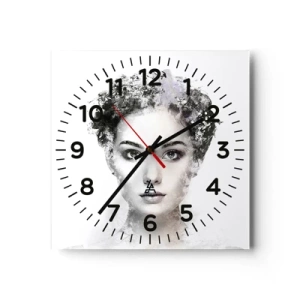 Wanduhr - Glasuhr - Ein äußerst stilvolles Portrait - 40x40 cm