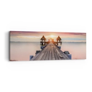 Bild auf Leinwand - Leinwandbild - Westen im Osten - 90x30 cm