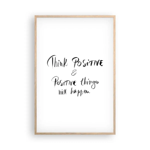 Poster in einem Rahmen aus heller Eiche - Wie soll man leben? - 61x91 cm