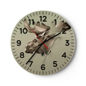 Wanduhr - Glasuhr - Die sanfte Kraft des Friedens - 30x30 cm