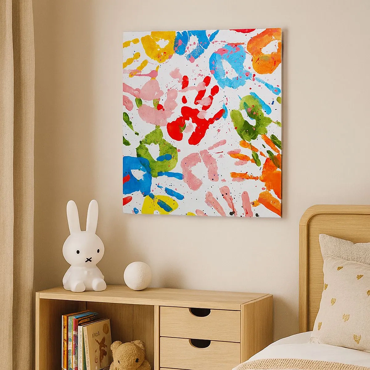 Bild auf Leinwand - Leinwandbild - Folgen Sie den Spuren - 30x30 cm