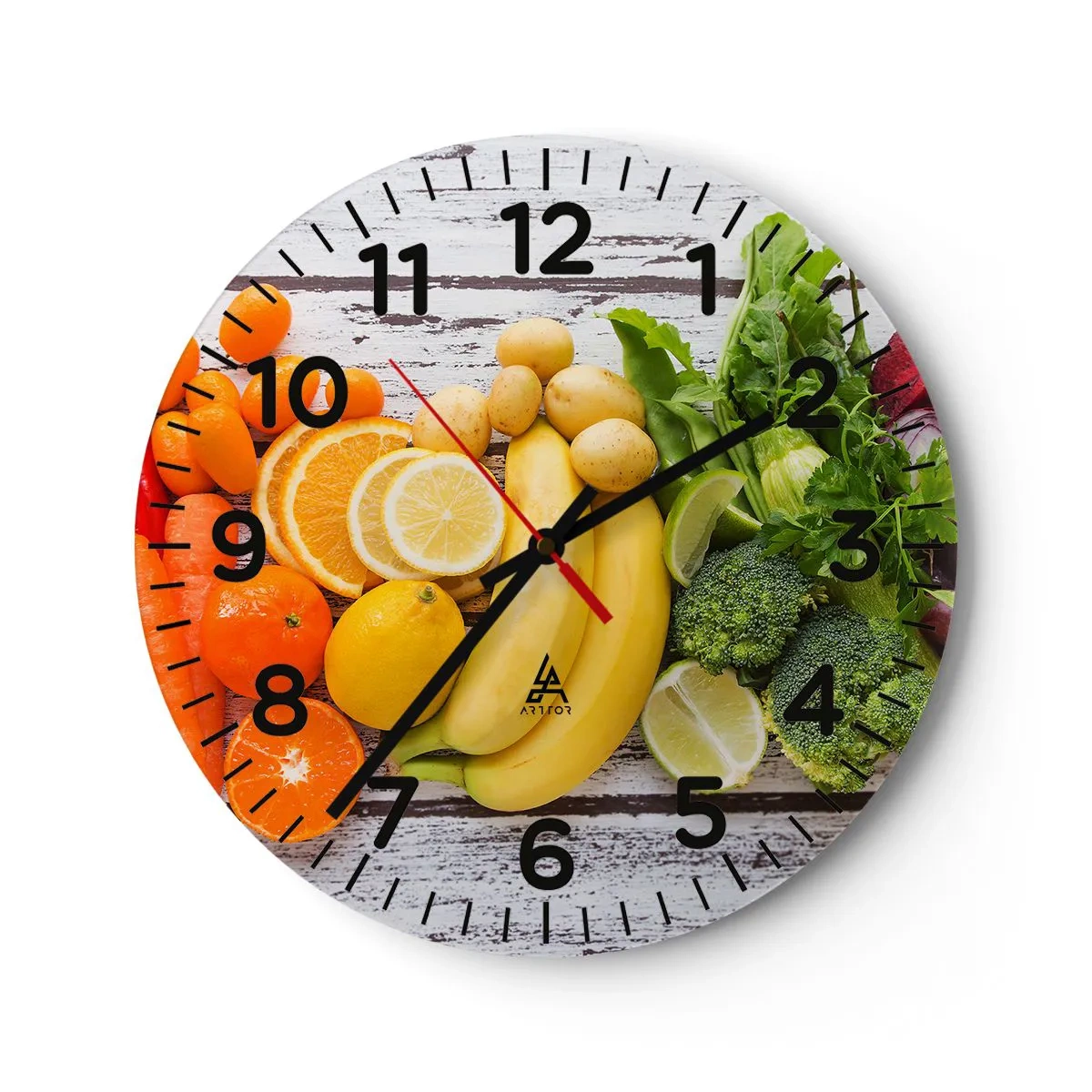 Wanduhr - Glasuhr - Es ist nicht genug? - 30x30 cm