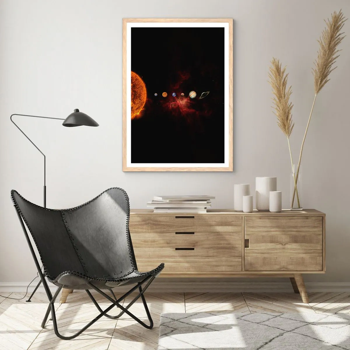 Poster in einem Rahmen aus heller Eiche - Unsere Nachbarschaft - 40x50 cm