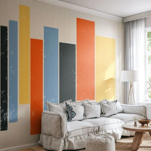 Fototapete Premium Canvas - Musiknotation - Minimalismus, Rechtecke, Formen - 450x315 cm