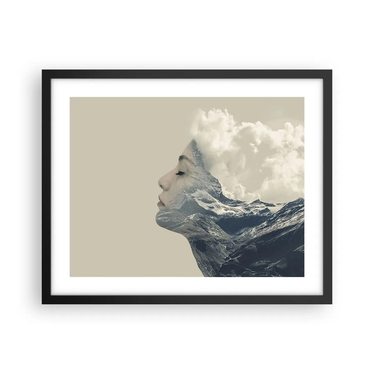 Poster in einem schwarzem Rahmen - Die Schönheit der Elemente der Natur - 50x40 cm