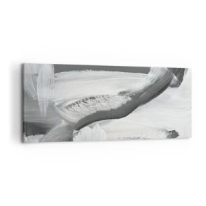 Bild auf Leinwand - Leinwandbild - Entscheidender Schritt - 100x40 cm