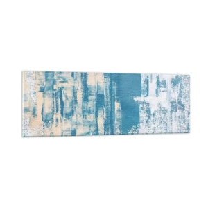 Glasbild - Bild auf glas - Durch einen Eiszapfen - 90x30 cm