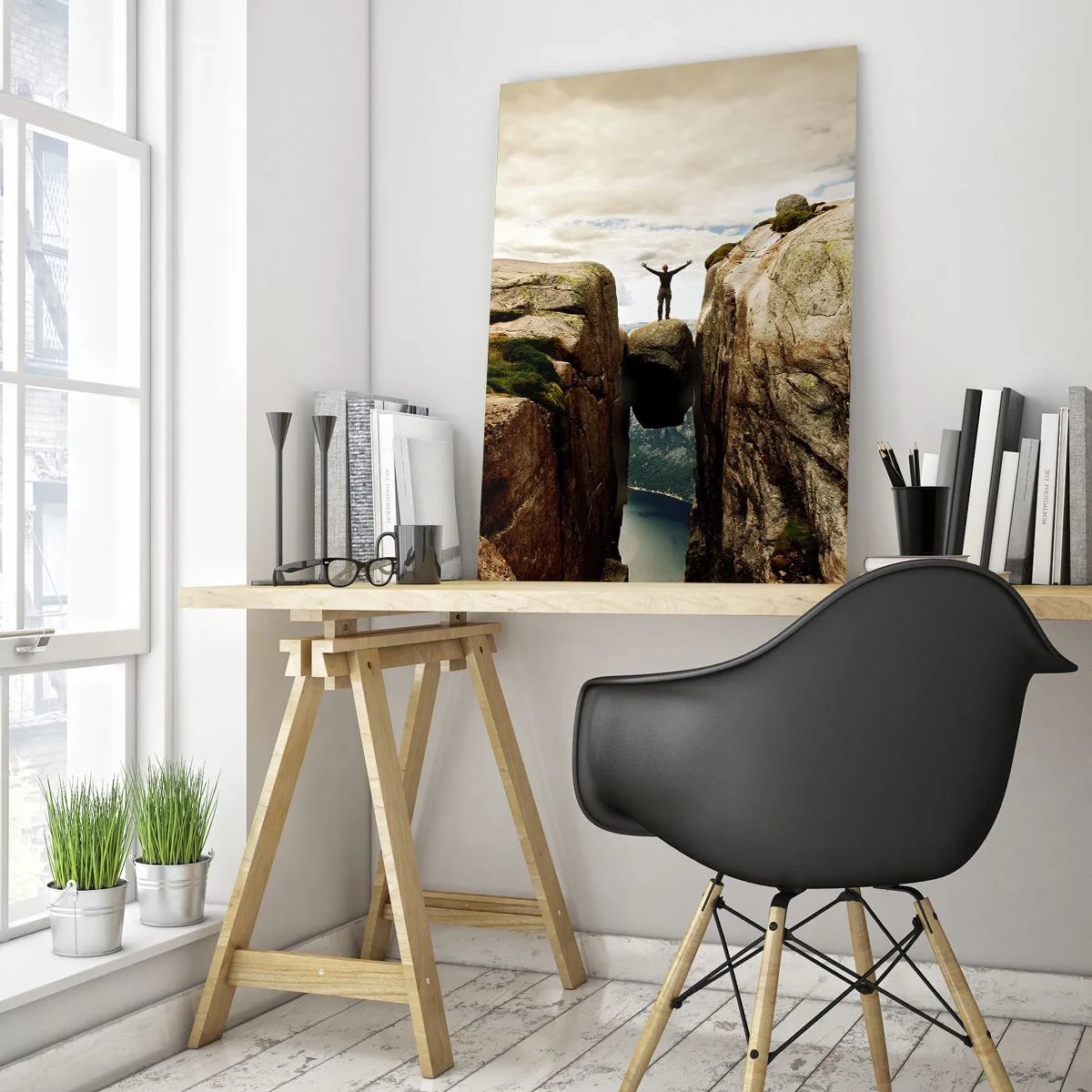 Glasbild - Bild auf glas - Wie geht's mir?! - 80x120 cm