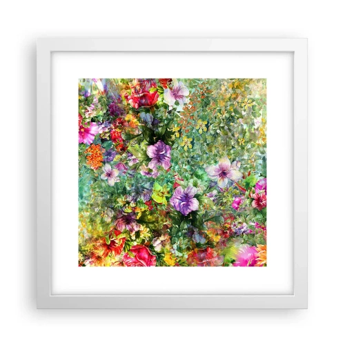 Poster in einem weißen Rahmen - In Blumen für das Verderben - 30x30 cm