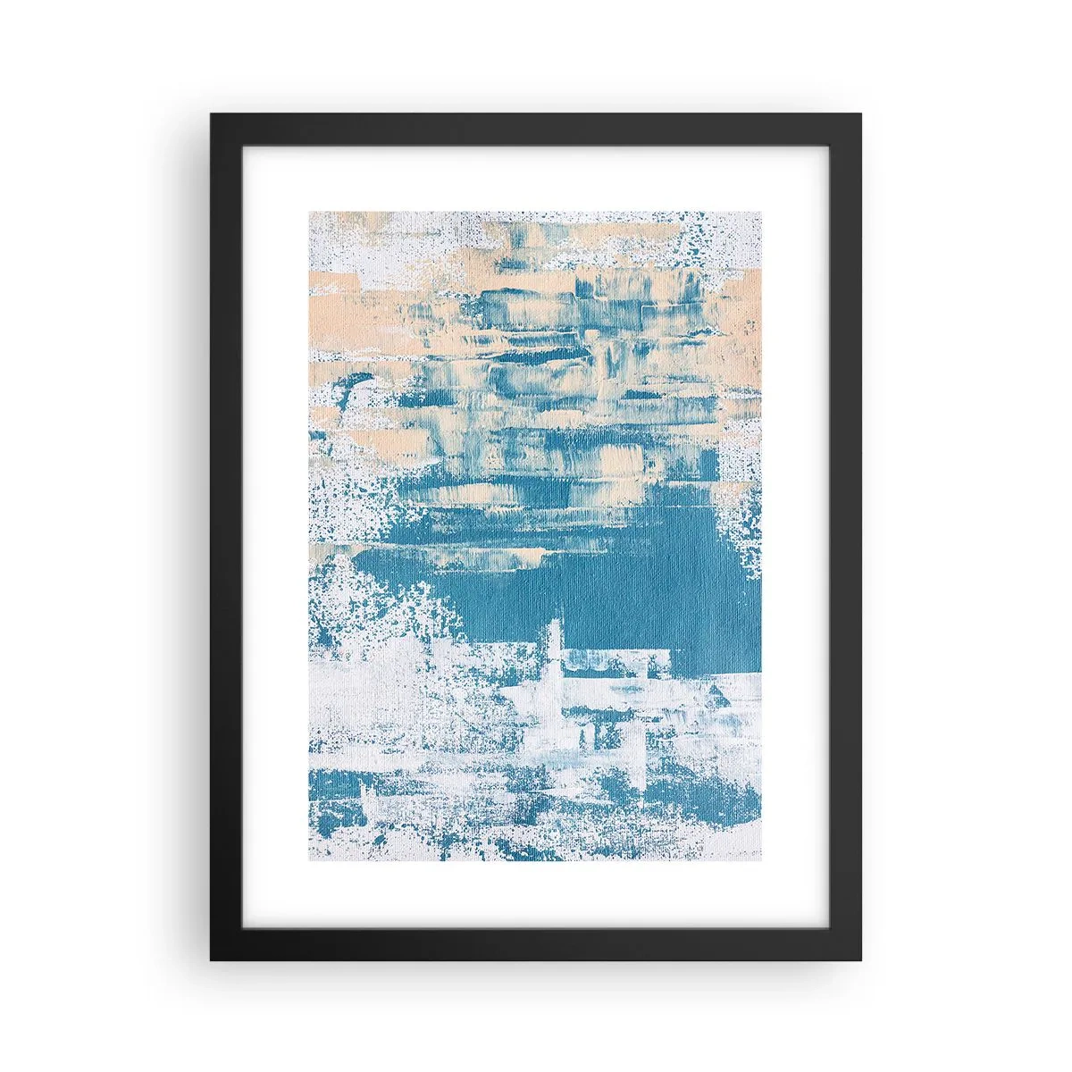 Poster in einem schwarzem Rahmen - Durch einen Eiszapfen - 30x40 cm