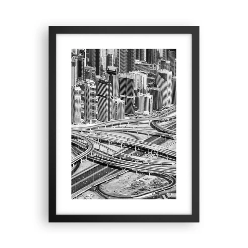 Poster in einem schwarzem Rahmen - Dubai - die unmögliche Stadt - 30x40 cm