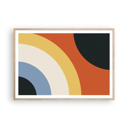 Poster in einem Rahmen aus heller Eiche - Zu mir selbst - 100x70 cm