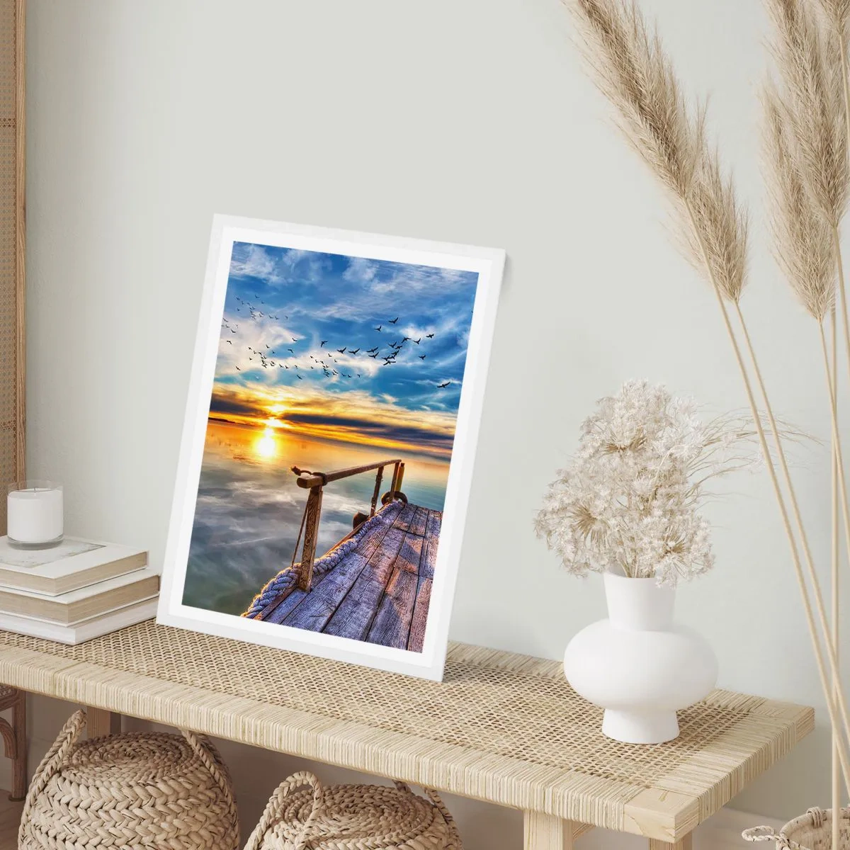 Poster in einem weißen Rahmen - Der Wind geht zur Ruhe - 50x70 cm