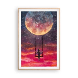 Poster in einem Rahmen aus heller Eiche - Traum - 61x91 cm