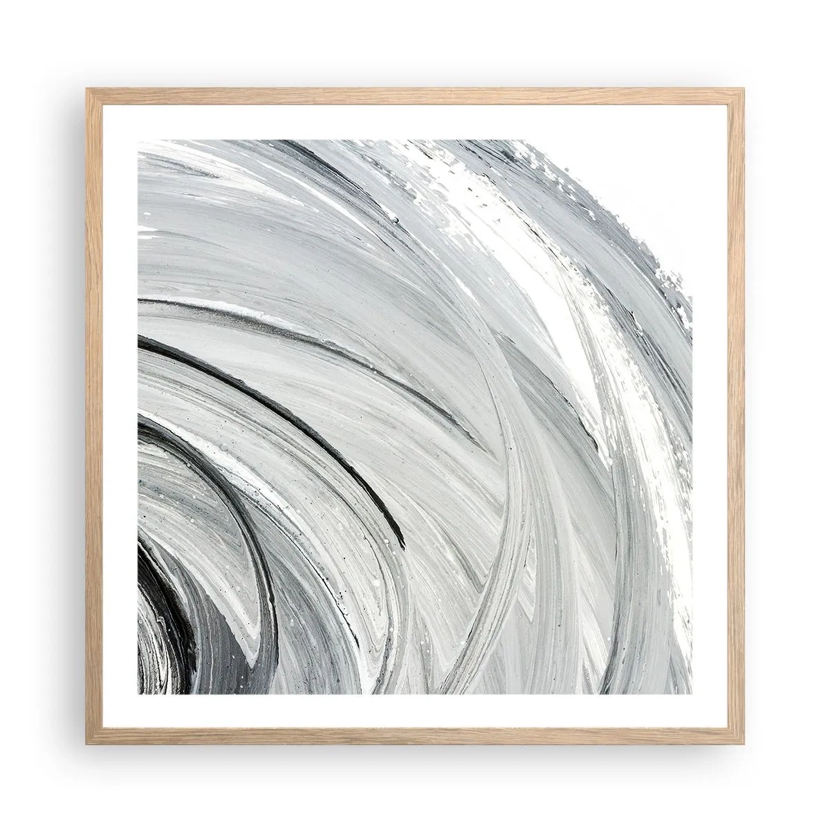 Poster in einem Rahmen aus heller Eiche - Orbitale Komposition - 60x60 cm