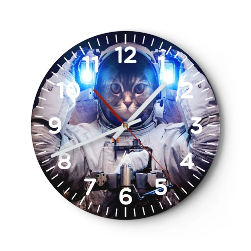 Wanduhr - Glasuhr - Houston, du hast ein Problem - 40x40 cm