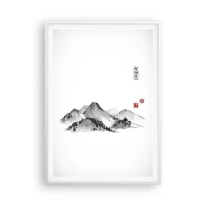 Poster in einem weißen Rahmen - Unendliche Fernen - 70x100 cm