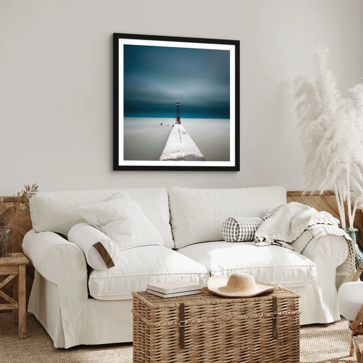 Poster in einem schwarzem Rahmen - Um der Weite zu begegnen - 30x30 cm