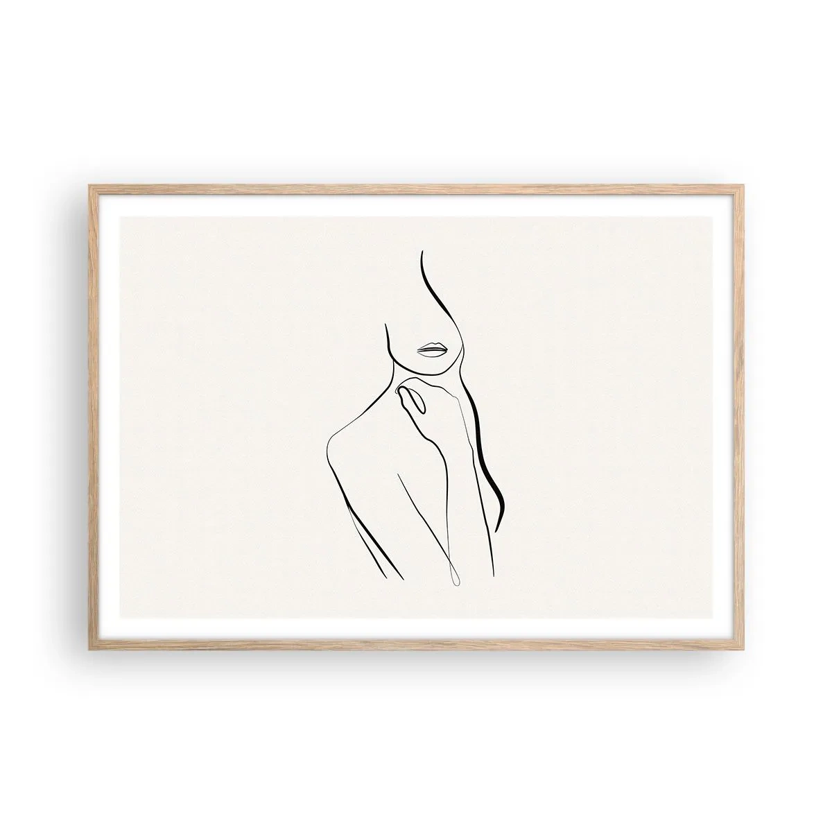 Poster in einem Rahmen aus heller Eiche - Eine Welle der Melancholie - 100x70 cm