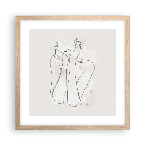 Poster in einem Rahmen aus heller Eiche - Ein träumerischer Moment - 40x40 cm