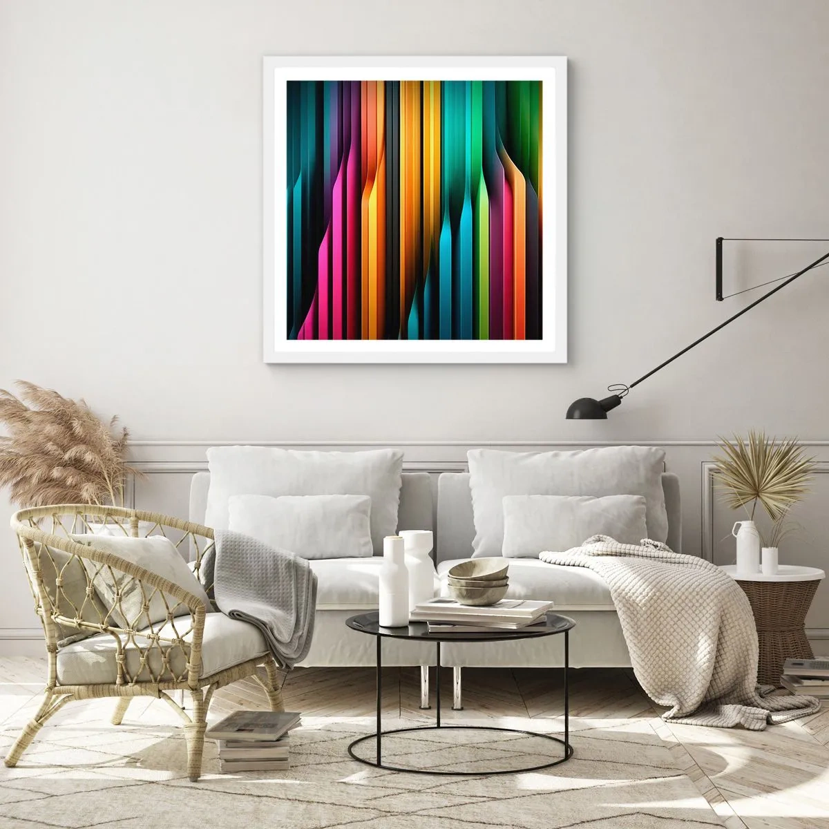 Poster in einem weißen Rahmen - Lichtorgan - 30x30 cm