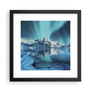 Poster in einem schwarzem Rahmen - Lichtnacht - 30x30 cm