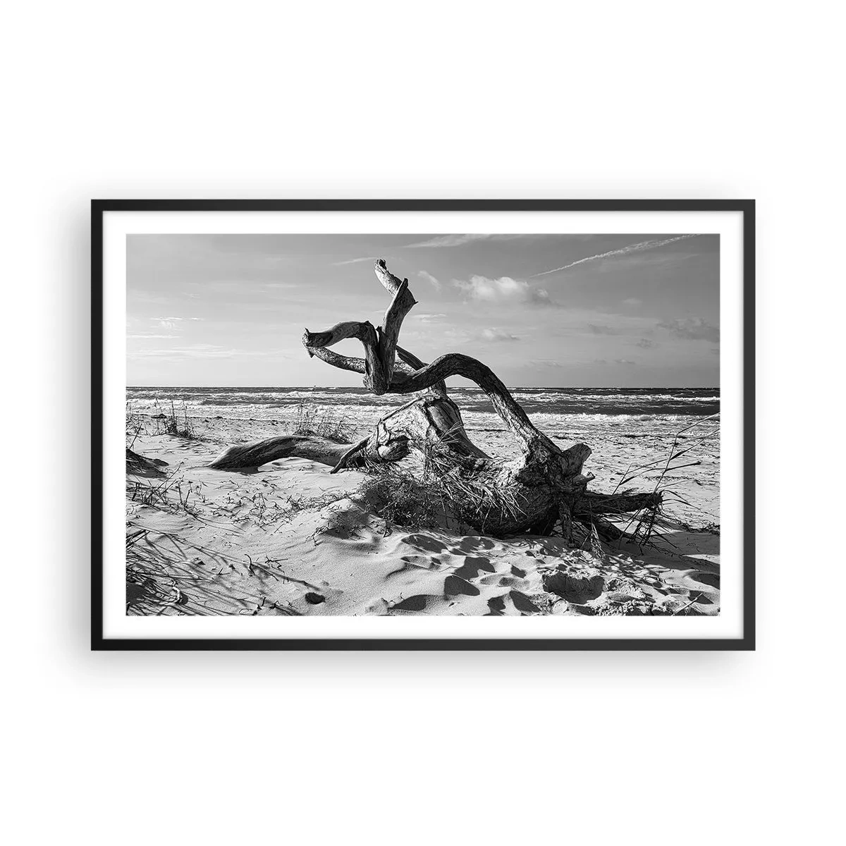 Poster in einem schwarzem Rahmen - Meeresskulptur - 91x61 cm