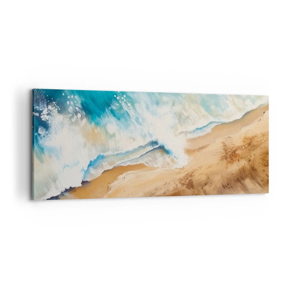 Bild auf Leinwand - Leinwandbild - Zurückkehrende Welle - 100x40 cm