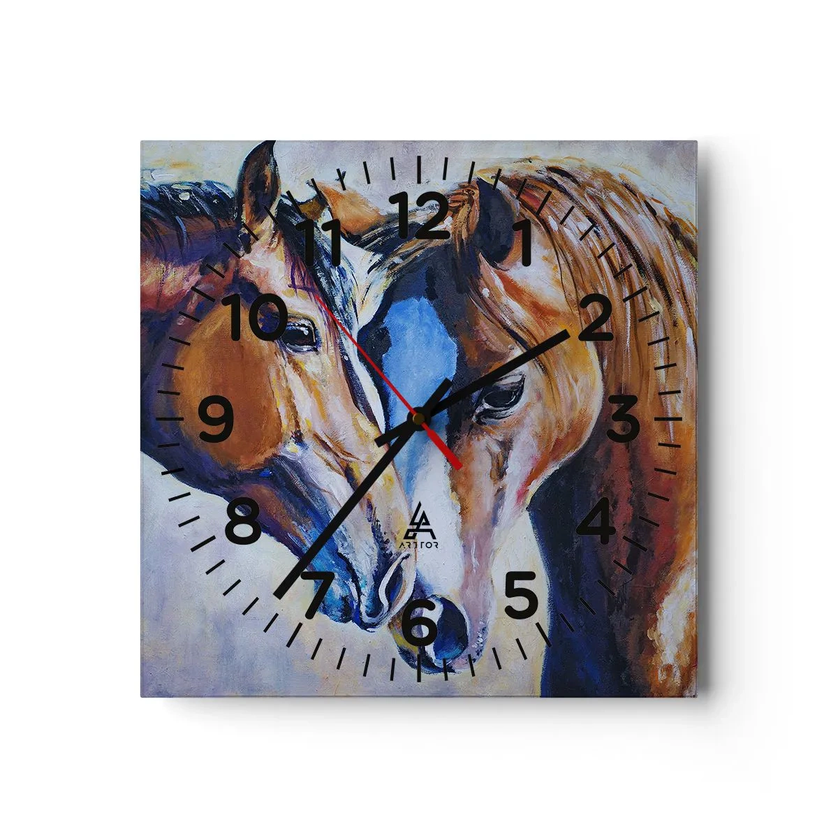 Wanduhr - Glasuhr - Ist es Freundschaft? ist es baby - 40x40 cm