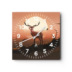 Wanduhr - Glasuhr - Diese Nacht ist anders als jede andere - 40x40 cm