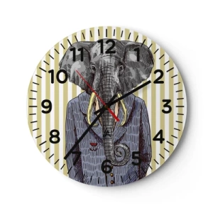 Wanduhr - Glasuhr - Von Natur aus elegant - 30x30 cm