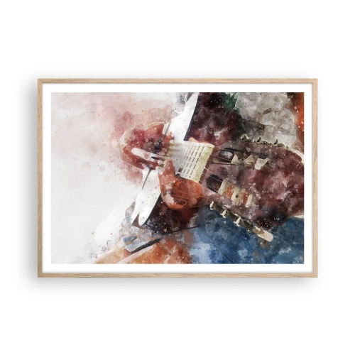 Poster in einem Rahmen aus heller Eiche - Und was halten Sie davon? - 100x70 cm