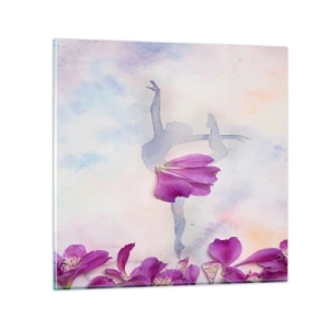 Glasbild - Bild auf glas - Zart wie eine Blume - 50x50 cm