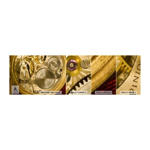 Fototapetenmuster Standard Eco - Geh mit der Zeit - Uhr, Uhrwerk, Jahrgang - 100x30 cm