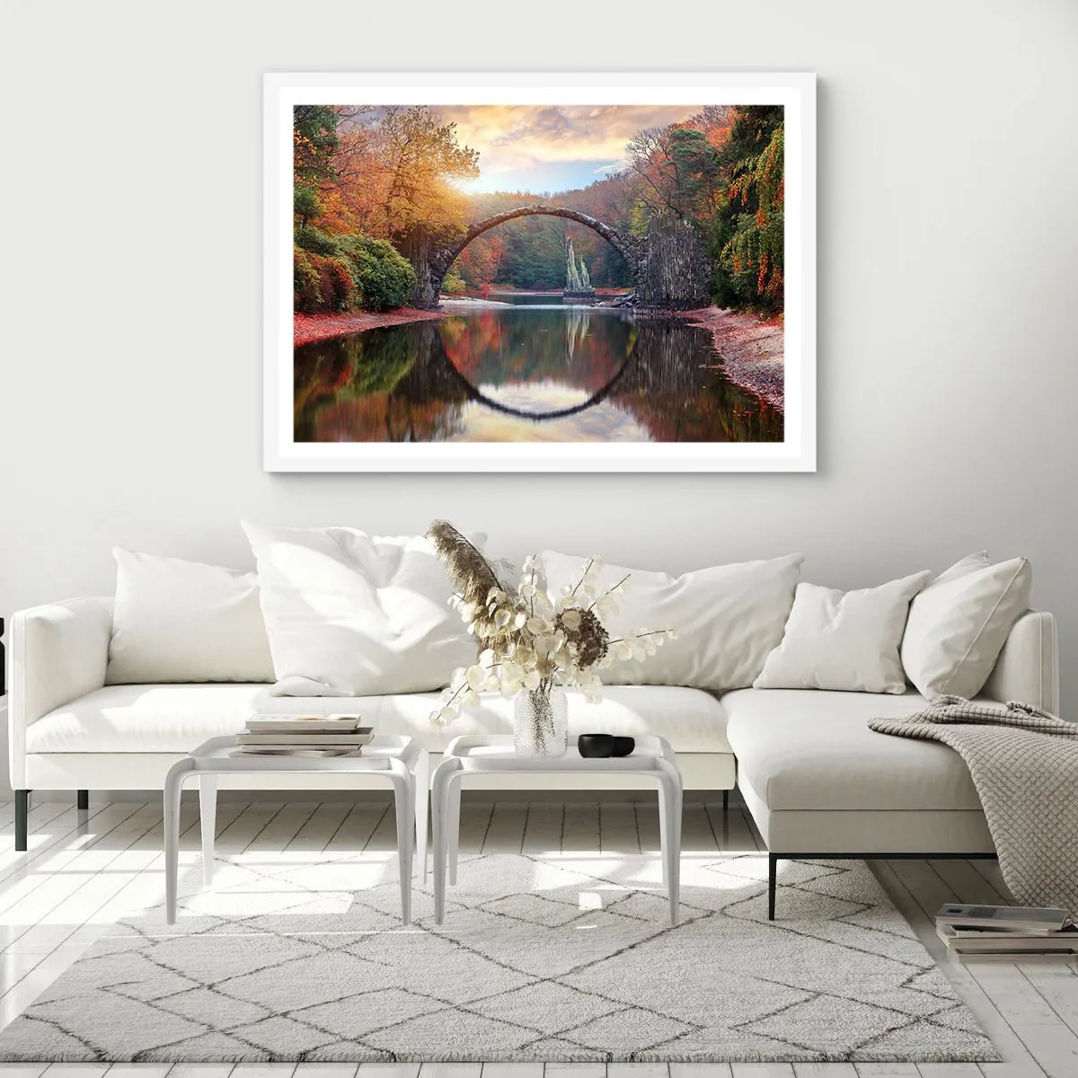 Poster in einem weißen Rahmen - Auf der anderen Seite des Spiegels - 50x40 cm