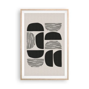 Poster in einem Rahmen aus heller Eiche - Halbherzige Deals - 61x91 cm