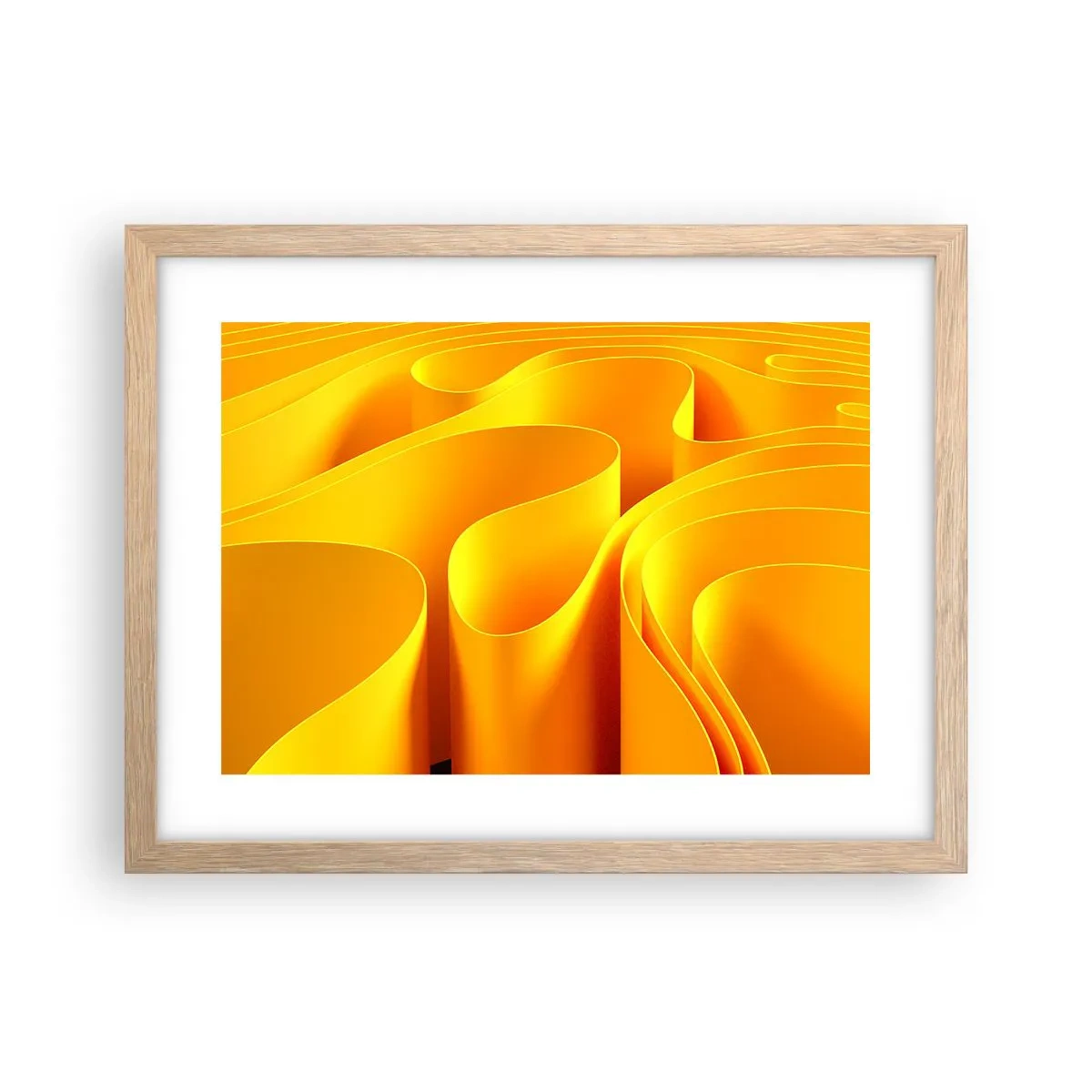 Poster in einem Rahmen aus heller Eiche - Wie Sonnenwellen - 40x30 cm