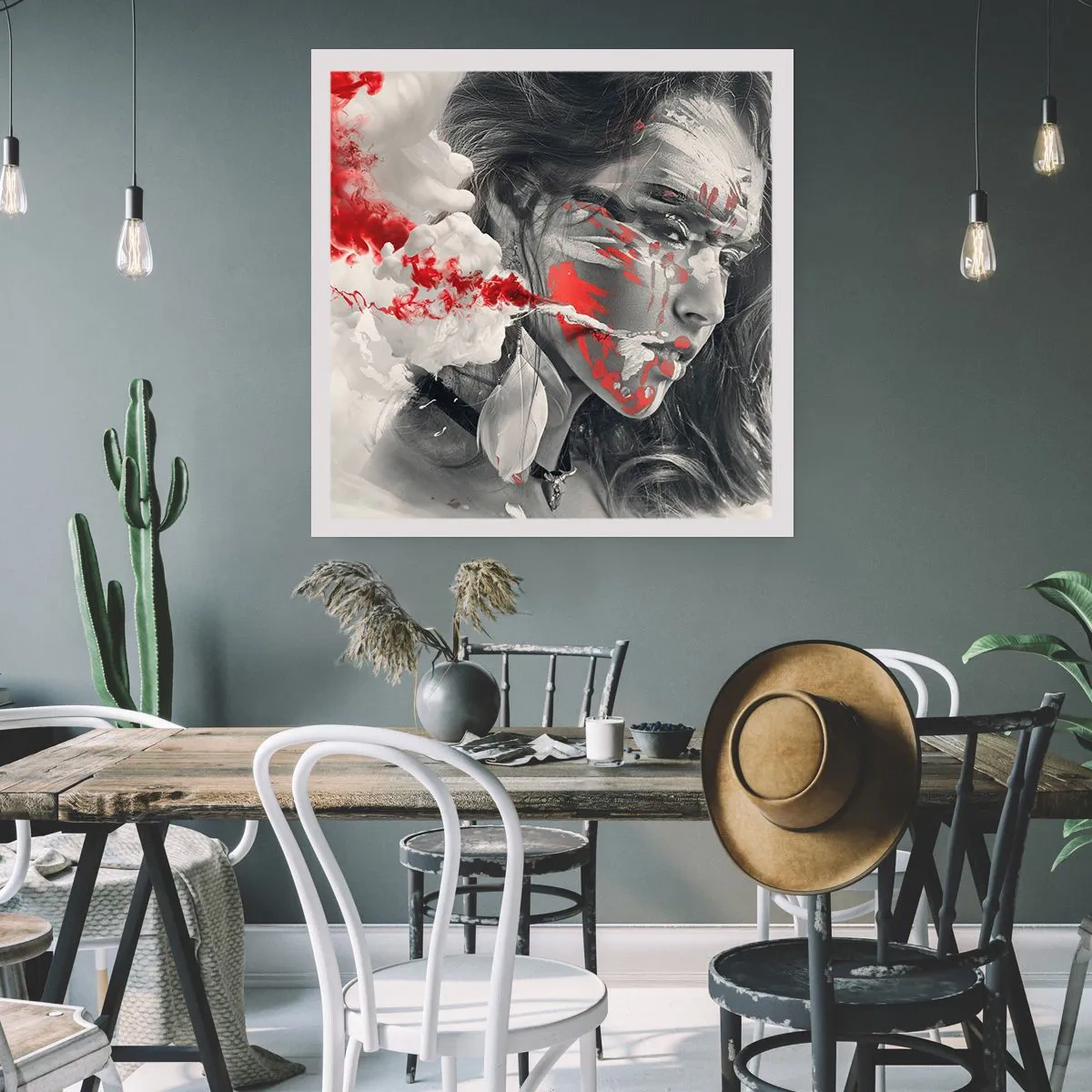 Poster - Im Dunst der Absurdität - 40x40 cm