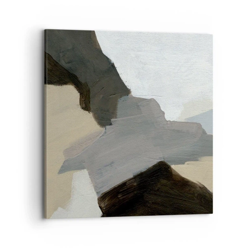 Bild auf Leinwand - Leinwandbild - Abstraktion: Scheideweg des Graus - 70x70 cm