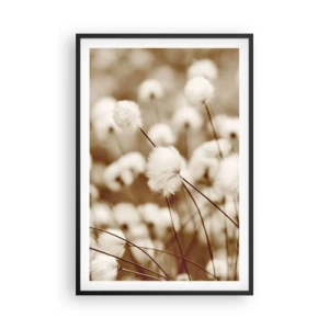 Poster in einem schwarzem Rahmen - Flauschiges Kornfeld - 61x91 cm