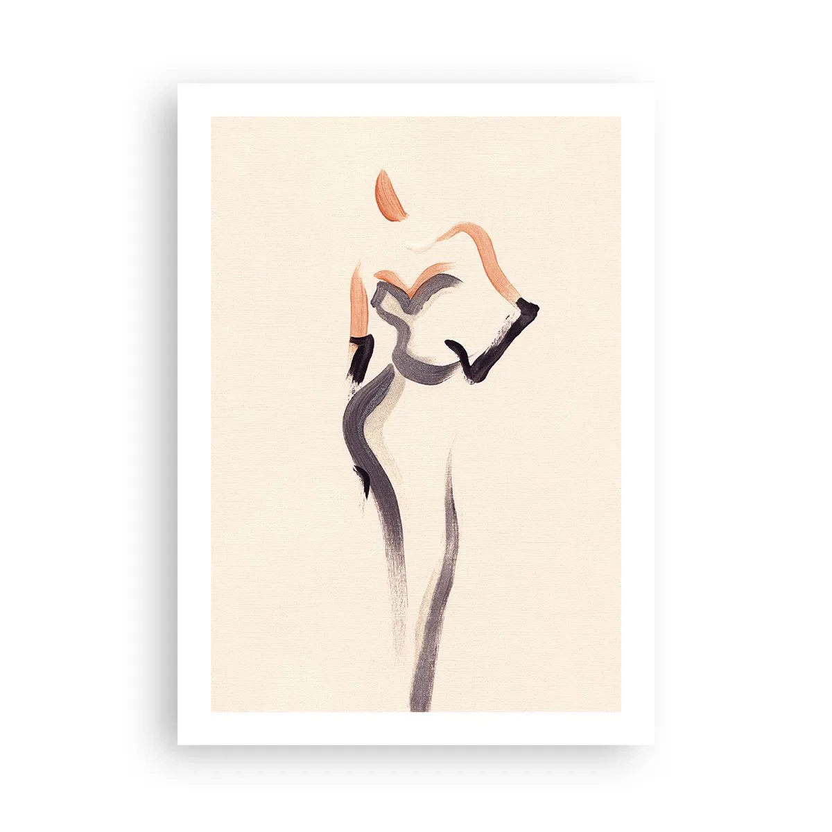 Poster - Minimalistische weibliche Silhouette - 50x70cm - Aus den goldenen Jahren Hollywoods - Moderne Wanddekoration für Wohnzimmer und Schlafzimmer ARTTOR