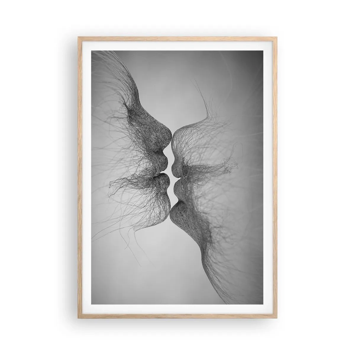 Poster in einem Rahmen aus heller Eiche - Kuss des Windes - 70x100 cm