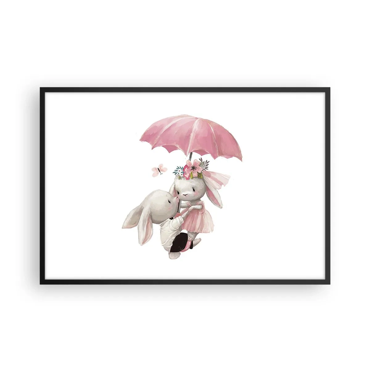 Poster in einem schwarzem Rahmen - Das ist eben Liebe - 91x61 cm