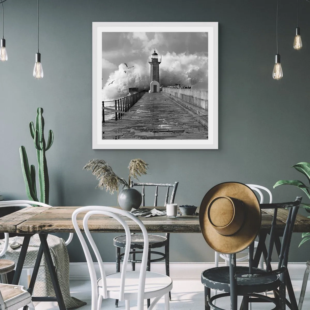 Poster in einem weißen Rahmen - Furchtlos - 40x40 cm