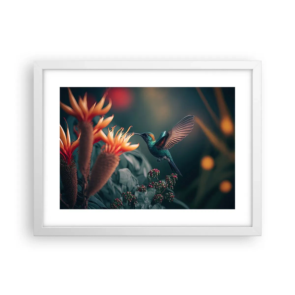 Poster in einem weißen Rahmen - Wirklich buntes Leben - 40x30 cm