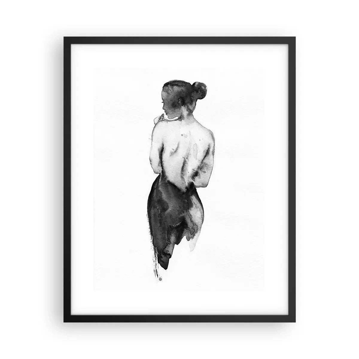 Poster in einem schwarzem Rahmen - Bei ihr verschwindet die Welt - 40x50 cm
