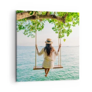 Bild auf Leinwand - Leinwandbild - Das Leben ist wunderschön - 50x50 cm