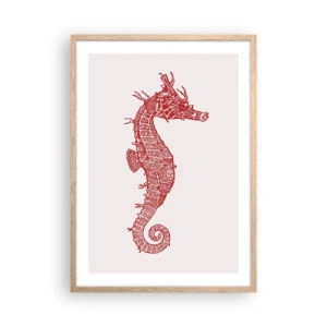 Poster in einem Rahmen aus heller Eiche - Komplizierte Kreatur - 50x70 cm