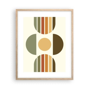 Poster in einem Rahmen aus heller Eiche - In Erdtönen - 40x50 cm