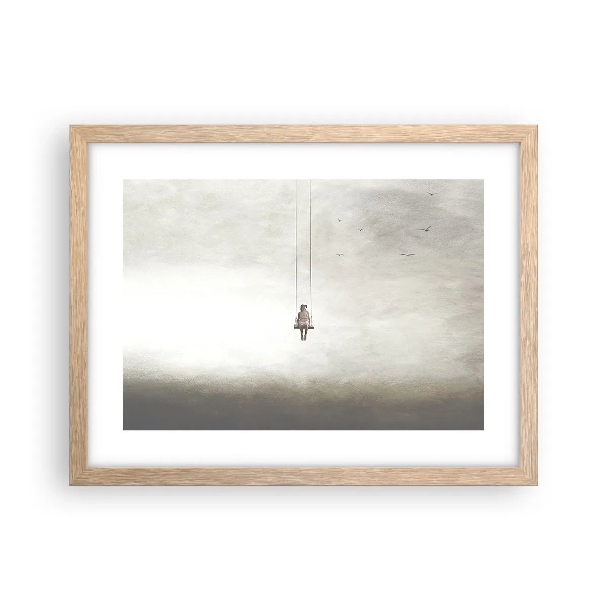 Poster in einem Rahmen aus heller Eiche - Ein Kind in uns - 40x30 cm